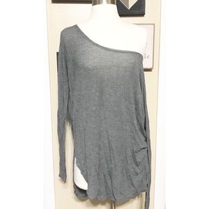 Tresics Off Shoulder Asymmetrical Slouchy Top